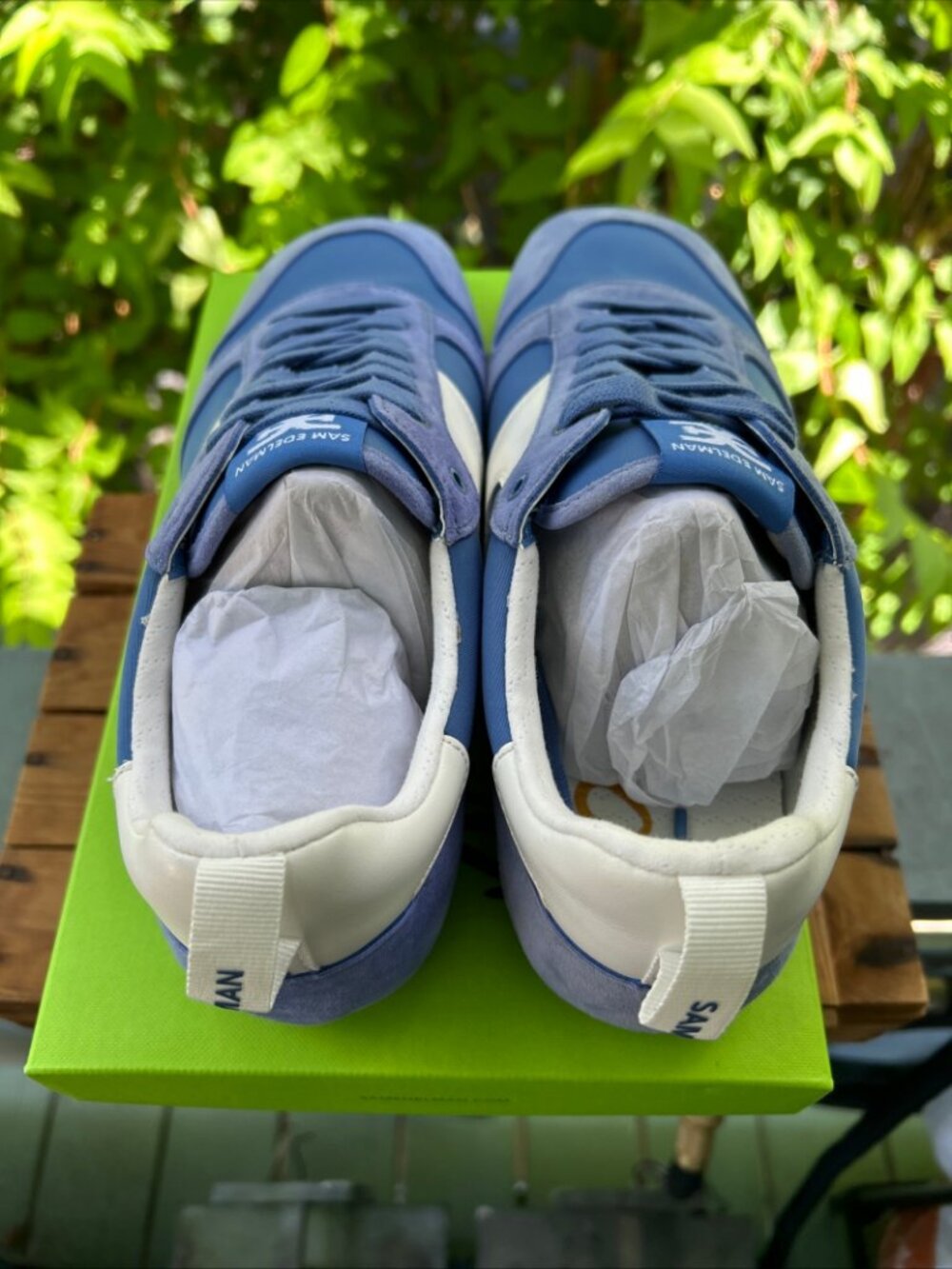Sam Edelman Zaria Blue/White Suede Sneakers 11-M - Picture 3 of 7